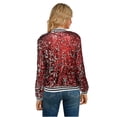 thumbnail image 2 of Manxivoo Womens Tops Spring and Autumn Women's Long Sleeve Sequined Long Sleeve Cardigan Jacket Top Jackets for Women Long Cardigans for Women Trendy Red M, 2 of 9