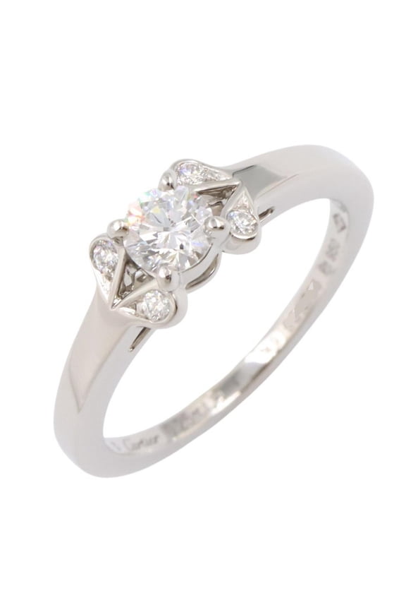 Pre-Owned Cartier Ballerina Solitaire Ring - Platinum (Pt950) with Diamonds Women's...
