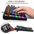 thumbnail image 3 of Clavier Mécanique de Jeu Rgb, Rétroéclairé Arc-en-Ciel Led, Interrupteurs Mécaniques Bleus Usb Filaire pour Ordinateur Multi-Appareils Mobile Pc Portable Windows/Mac/Ps4, 3 of 8