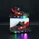 thumbnail image 3 of Disney-zapatillas de deporte informales LED para niños, zapatos de malla antideslizantes iluminados para exteriores, Spiderman, rojo y negro, talla 21-30, Primavera, 3 of 4