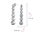 thumbnail image 4 of Bling Jewelry Womens Elegant Bridal Dangle Chandelier Earrings with CZ  Bubble Design, 4 of 6