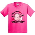 thumbnail image 3 of Inktastic Axolotl Will You Be My Valentine with Red Hearts Youth T-Shirt, 3 of 5