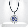 thumbnail image 2 of Anime League Of Legends Arcane Jinx Ekko Rotatable Blue Rose Pendant Necklace Lovers Friends Wearing Chain Necklace Jewerly, 2 of 3