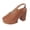 Brown, variant on Pink Womens Closed Toe Chunky Heel Sandals With Thick Sole Platform Solid Design For Summer Wear