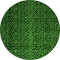 thumbnail image 1 of Ahgly Company Indoor Round Abstract Green Modern Area Rugs, 6' Round, 1 of 4