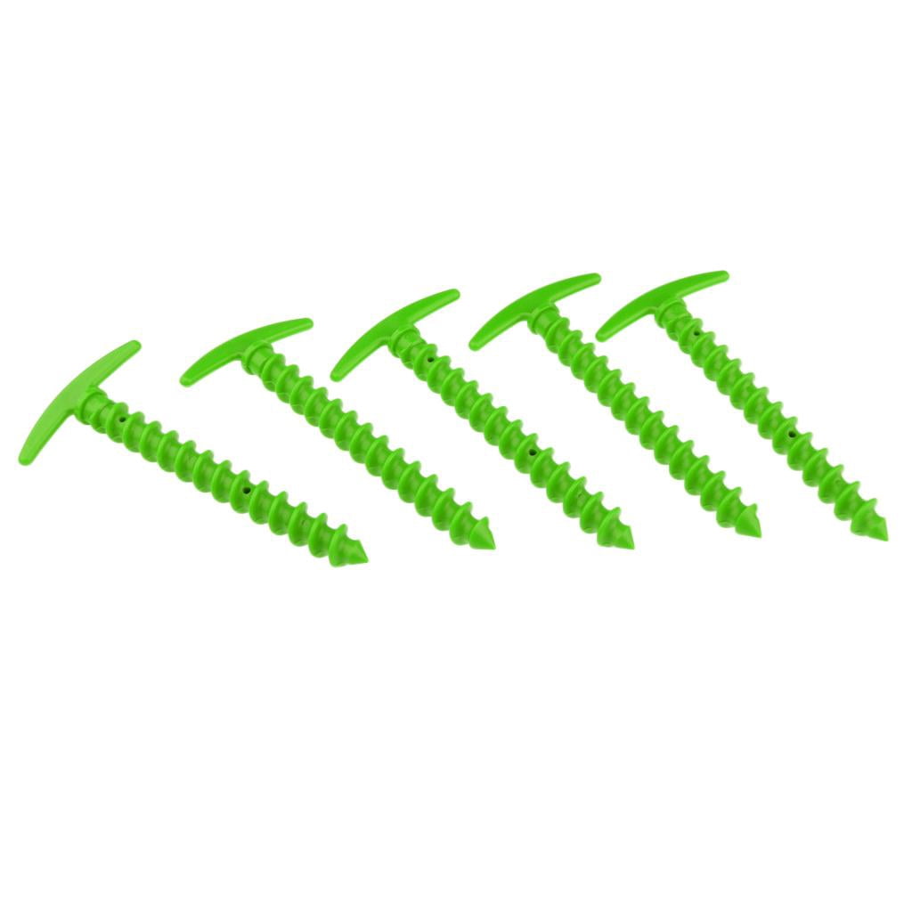 simhoa 6x5Pcs/Pack 14.5cm Tent Peg Nail Tent Stakes for Outdoor Camping Green 6 Pcs