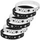 thumbnail image 3 of Pulseras de silicona ligeras con estampado de estrellas, 6 unidades, elásticas., 3 of 7
