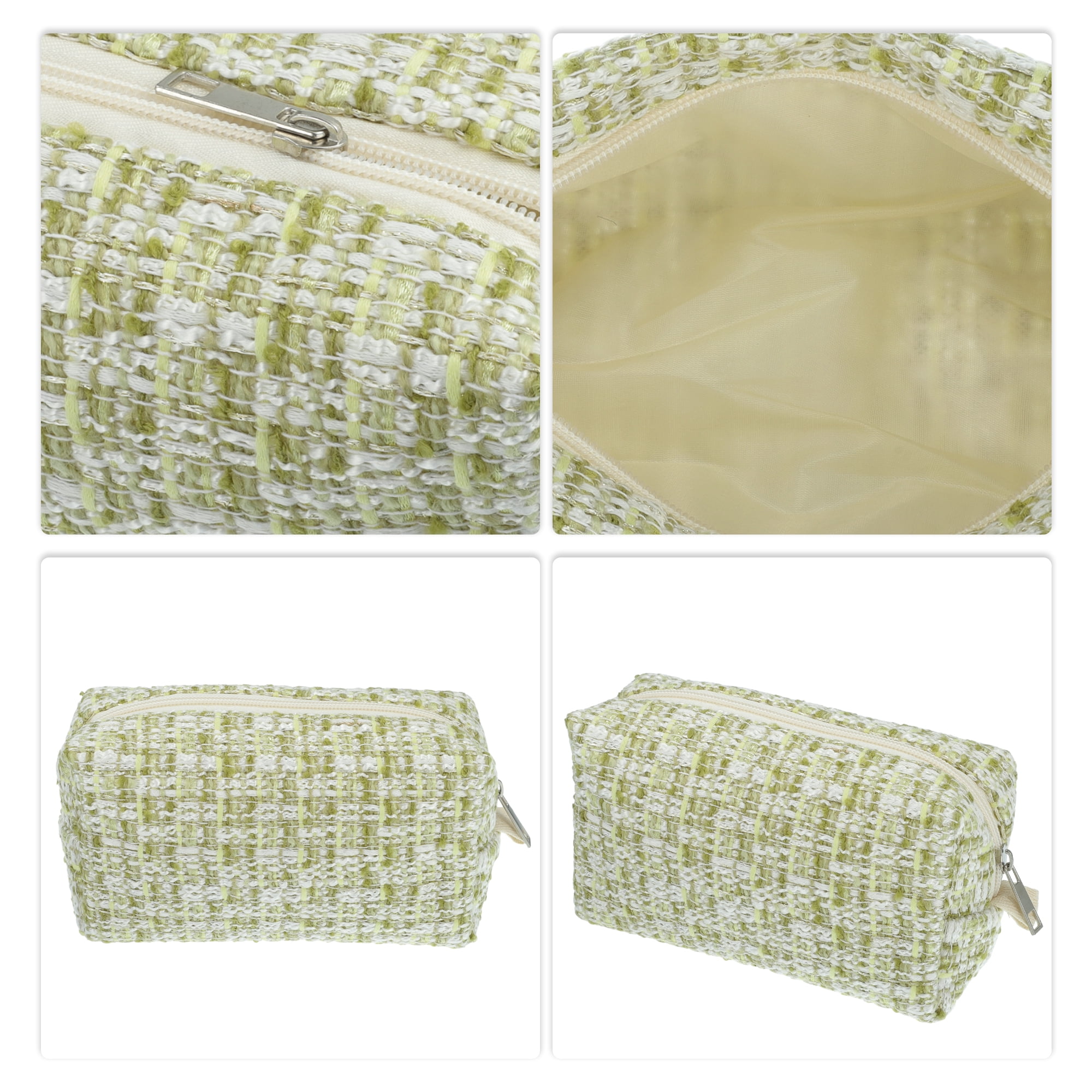 Unique Bargains 1Pc Durable Portable Travel Elegant Cosmetic Bag for Women Yellow