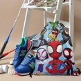 thumbnail image 3 of Spidey and his Amazing Friends-theme Drawstring Backpack Sports Gym Bag Water Resistant String Bag Cinch Bag12"X16"（30X40cm）, 3 of 6