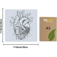 thumbnail image 2 of 11.8x11.8 Anatomical Heart Stencil Human Body Organ Template Reusable Plastic Happy Stencils, 2 of 6