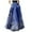 Blue, variant on Women’s Floral Print Maxi Skirt High Waist A Line Floor Length Satin Skirt with Pockets Elegant Long Skirt for Formal Occasions Blue XL