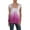 Pink, variant on Womens Green Ruffled Ombre Scoop Neck Top Size: L
