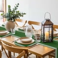 thumbnail image 6 of Green Greek Key Round 13 Inch Placemats Set of 4, Geometric Greece Ancient Farmhouse Geo HeatResistant Non Slip Place Mats for Dining Table, Wipeable Braided Kitchen Table Mats for Housewarming, 6 of 9
