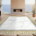 thumbnail image 2 of Design&I 3'x5' Ultra Soft Throw Mat, Greek Key Retro Border Frame Vintage Meander Bordered Geometric None Fluffy Washable Easy Care Indoor rug for Bedside Hallway, 2 of 7