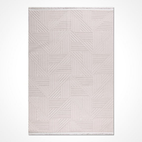 White Modern Sisal Area Rugs for Living Room Jacquard Textured Modern Rugs Soft Geometric Rug for Bedroom Mid Century Washable Rug Non-Slip Bohemian Carpet Perfect for Dining Room Office Beige
