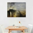 thumbnail image 2 of JEUXUS Wall Poster Rain Steam and Speed Art Poster Modern Oil Painting Art Wall Decoration Mural Canvas Painting Wall Art Poster for Bedroom Living Room Decor Frame-Style, 2 of 4