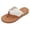 White, variant on Womens Crochet Knit Flat Flip Flops Beach Summer Stylish Casual Memory Foam Slip on Thong Dress Sandals Comfortable Walking Slides Slippers for Vacation Black Size 7
