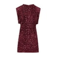 thumbnail image 4 of Drses‌‌ ‌‌‌‌‌‌‌‌‌‌‌‌‌‌‌‌‌‌‌‌‌‌‌‌‌Women's Elegant Sparkly Sequin Mini Dress - Bodycon Flying Sleeve Round Neck for Cocktail & Evening Parties, 4 of 7