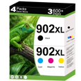 thumbnail image 1 of Cartuchos de tinta KUF 902XL, paquete de 4, reemplazo para HP 902 XL, 1 of 7