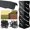 Matte Black, variant on Set of 8 Raised Garden Bed Corner Brackets with Wood Screws, Rust Resistant Metal Connectors 11" x 3" x 3" for 20"-24" Beds, Raised Bed Corners for Vegetable Planter Garden Wood Grain