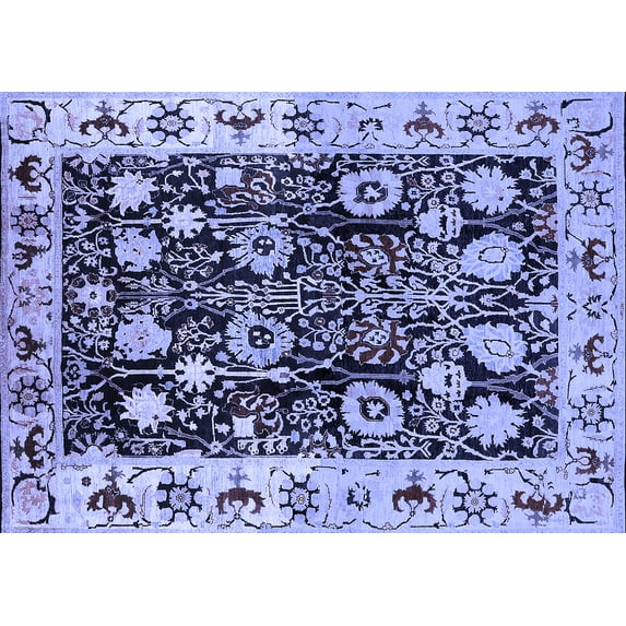 Ahgly Company Indoor Rectangle Oriental Blue Traditional Area Rugs, 2' x 3'