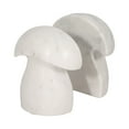 thumbnail image 6 of Decorative Mushroom Marble Bookends - Stylish Book Accessories for Home Library and Table Accents - Modern Elegant Book Ends for Bookshelf, Office Spaces, or Desk Decoration - Set of 2, 6", White, 6 of 11