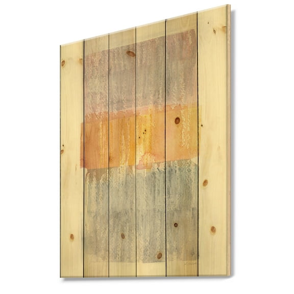 Designart 'Modern Abstract Drive' Cottage Print on Natural Pine Wood