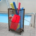 Essentially Yours Slim Rolling Pool Noodle Storage Organizer Bin, Space