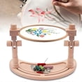 thumbnail image 5 of Adjustable Embroidery Stand, Rotated Stand Beech Wood Embroidery Hoop Holder for Arts Crafts Sewing, 5 of 5