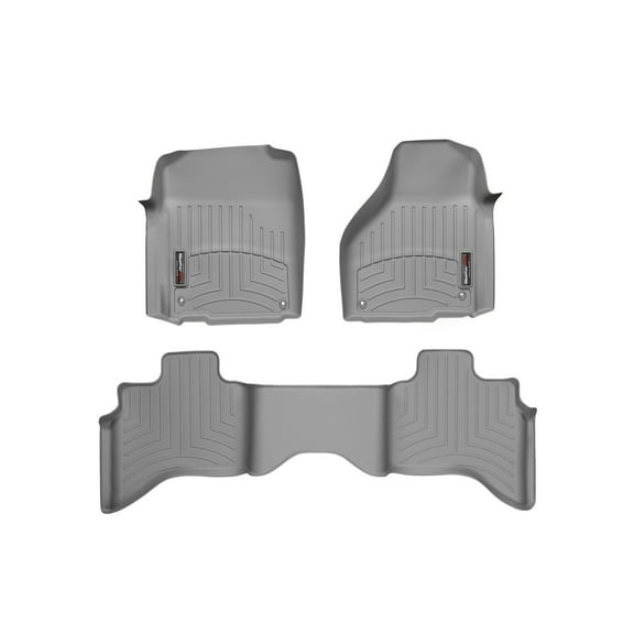 WeatherTech Custom Fit FloorLiners compatible with Ram Truck 1500, Ram Truck 1500 Classic, Ram 1500, Ram 1500 Classic - 1st & 2nd Row, Grey