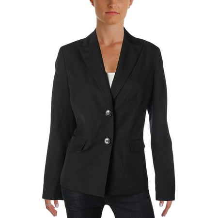 Pinstripe 2 Button Suit - Le Suit Womens Tonal Pinstripe Two-Button Blazer
