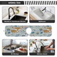 thumbnail image 7 of Coolnut Deer Flowers Colorful Sink Splash Guard for Faucet 2 Packs Faucet Absorbent Mats, Blossom Branch Faucet Handle Drip Catcher for Kitchen, Bathroom,Sink Mat, Dish Drying Mat, 30"x5.5", 7 of 7
