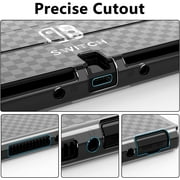 Dockable Hard PC Protective Case for Nintendo Switch OLED Model (2021).  with Comfortable TPU Joy-Con Grip Covers and 6 Thumb Stick Caps. Offers 360° Protection, Shock Absorption