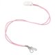 thumbnail image 2 of Cable de auriculares de 2 pines, cordón portátil de prevención de pérdida, seguridad, Clip blanco, protección de fijación, Cable rosa, 2 of 8