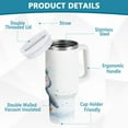 thumbnail image 5 of 40 oz Insulated Stainless Steel Tumbler Double Wall Stainless Steel Tumbler with 2-Way Drinking Penguin Holding Candy Cane, 5 of 9