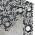 thumbnail image 5 of Ambesonne Floral Grommet Curtain, Vibrant Little Blooms, 50" x 54", Night Blue Ivory, 5 of 6