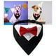 thumbnail image 4 of Collar de pajarita formal para mascotas, boda para perros Esmoquin Bandana Poliéster con Fácil de utilizar Toalla triangular suave para Colco Collar de pajarita para mascotas, 4 of 7