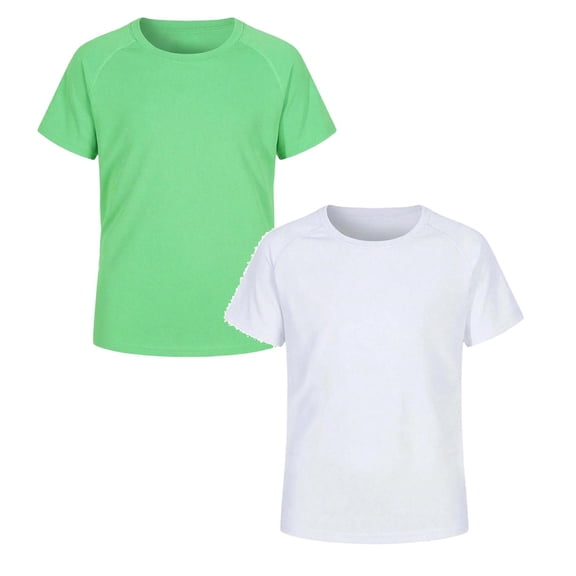 2 Pack Boys Rash Guard Swim Shirt Short Sleeve Swimwear Toddler Kids Youth Rashguard Water Shirts UPF 50 Quick Drying