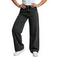 thumbnail image 5 of Women Jeans High Waisted Denim Pants Elastic Waist Stretchy Loose Curvy Denim Pants, 5 of 7