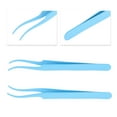 thumbnail image 3 of Pinzas para pestañas redondeadas únicas de 1 pieza para baño de acero inoxidable azul, 3 of 5