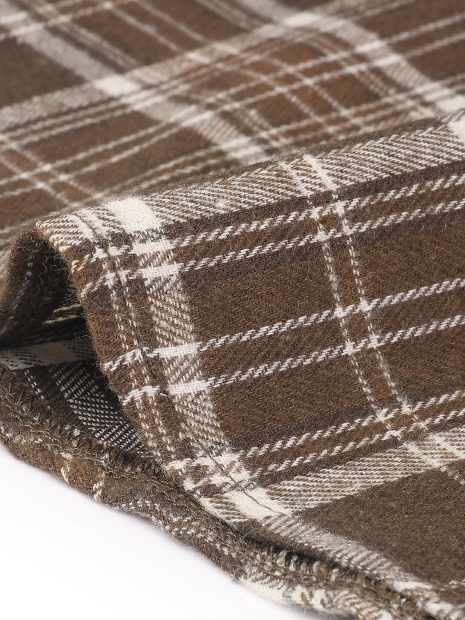 DARING DIVA Women's Plus Vintage Plaid Elastic A-Line Skirt with Pockets 2X Brown