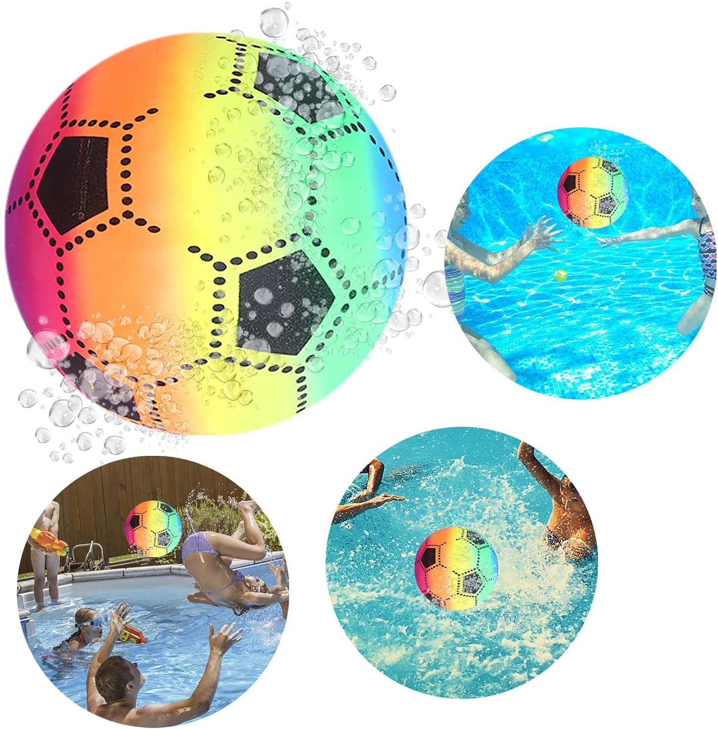 Gros Ballon Sautant Piscine/Plage - PVC Gonflable | Pour Jeux Aquatiques, Sports | Pastèque | Jouet été Famille