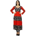 thumbnail image 6 of Bimba Women Long Red Dress Flaired Designer Anarkali Kurta Kurti Clothing, 6 of 8