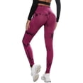 thumbnail image 1 of MBETA-pantalones ajustados de realce de cadera color melocotón con lazo lejía cintura alta pantalones ajustados para Yoga y Fitness mallas deportivas sin costuras Tie Dye, 1 of 4