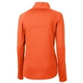 thumbnail image 3 of Women's Cutter & Buck Orange Tampa Bay Buccaneers Throwback Logo Adapt Eco Knit Stretch Recycled Half-Zip Pullover Top, 3 of 3
