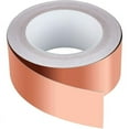 thumbnail image 1 of ASTM B152 C11000 Copper Foil Sheet Roll For Diy Projects, Decorations, Stained Glass, Electrical Repairs, Snail Protection In Gardens, 50Mm Width X 0.05Mm Thickness X 20 Meters, 1 of 4
