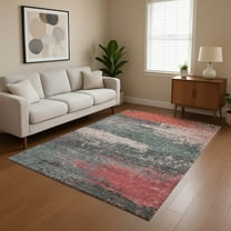 Addison Rugs Mayfield Premium Machine Washable Transitional Modern Coral Rectangle Rug, 3' x 5'