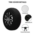 thumbnail image 2 of Fotbe Breast Cancer Ribbons Awareness Pattern Spare Tire Cover Thickening Universal Fit for Jeep, Trailer, RV, SUV, Truck, Tough Tire Wheel Soft Cover-16 inch, 2 of 6