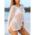 thumbnail image 2 of Charmo Women Long Sleeve Swimsuits Cover Ups Crochet Bathing Suit Bikini Beach Swimwear, 2 of 5