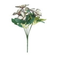thumbnail image 6 of 7-Head Outdoor Artificial Butterfly Flowers - Waterproof Holiday Decorative Blooms, Durable Fake Flowers for Garden, Patio, Porch, Vibrant Floral Accents for Year-Round Use, 11.81in, White, 6 of 6